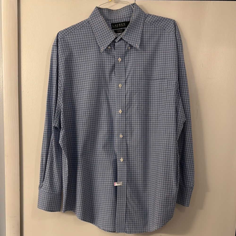 Ralph Lauren Blue Checkered Men's Shirt